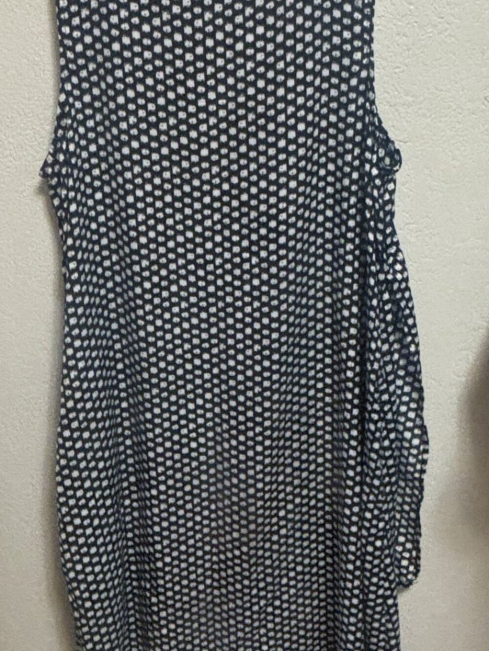 Liverpool Black White Geometric Dot Sleeveless Dress High Low M Wedding Guest - Picture 6 of 12
